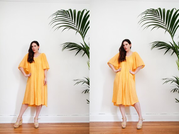 Vintage Indian Cotton Grecian Cotton Gauze Dress B