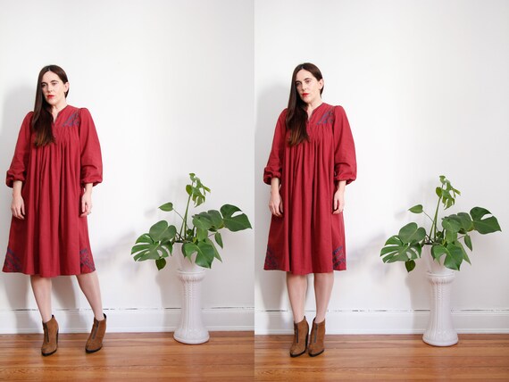 Vintage Indian Cotton Dress Boho Dress Hippie Dres