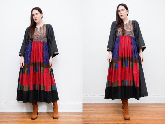 Vintage Afghan Cotton Indian Cotton Patchwork Folk