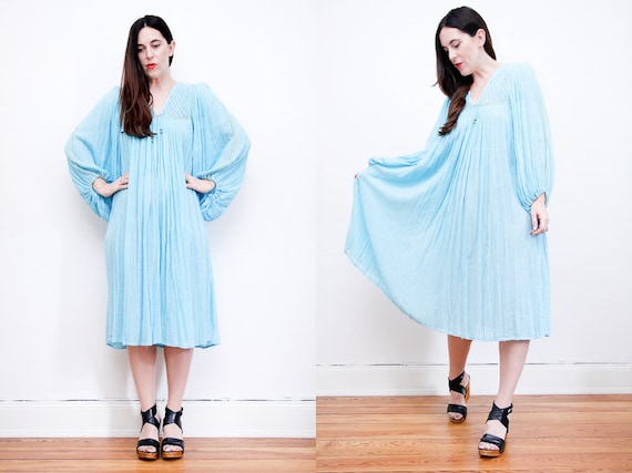 Vintage Indian Cotton Boho Dress Hippie Dress Ethn