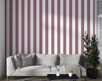 Pink Stripe Peel and Stick Wallpaper: Removable Canvas Wall Decor