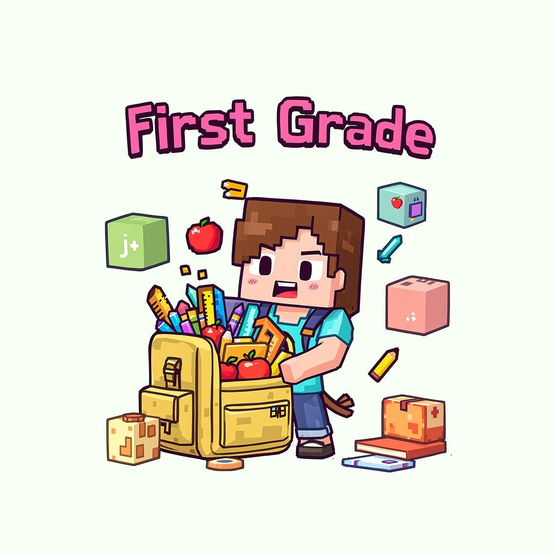 Minecraft Back to School PNG Pack – Pre-k to Grade 4 Classroom Designs ...