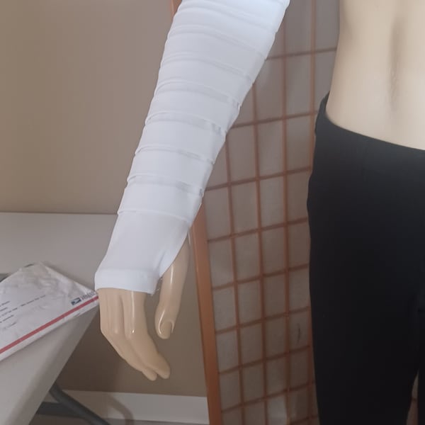 Star Wars Cosplay inspired White Arm Wraps or Gauntlets Handmade