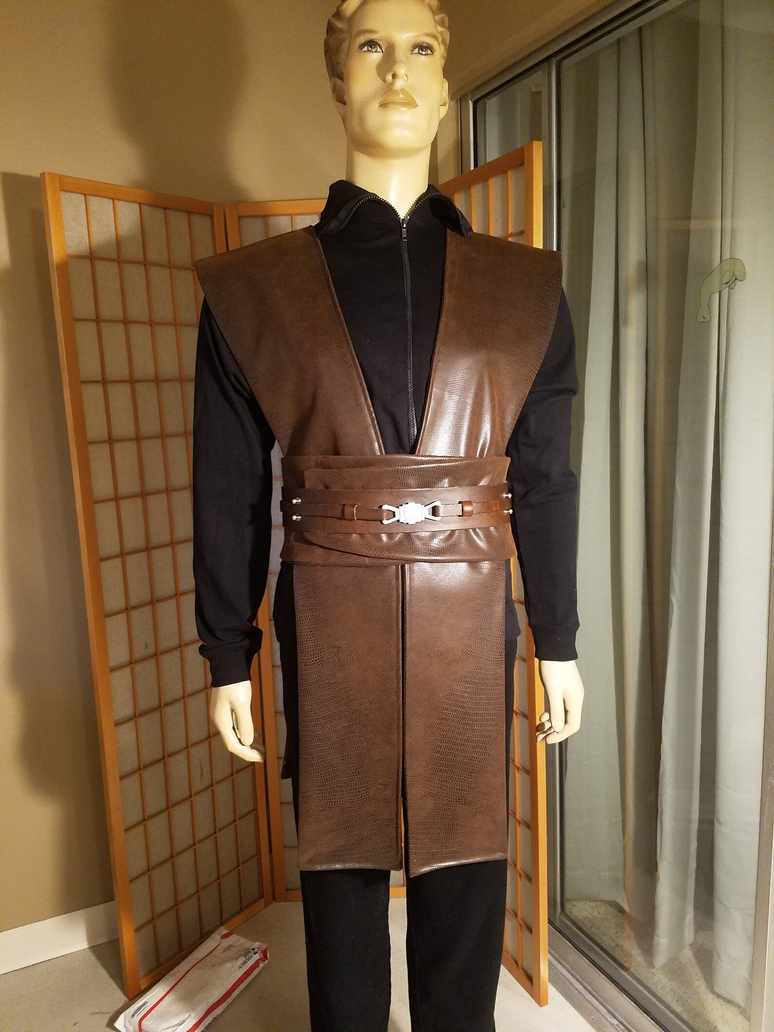Star Wars Jedi Knight Tunic Brown Faux Leather Tabard Set Etsy