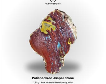 Red Jasper Stone | Large Polished Healing Crystal | Natural Home Decor Mineral (1.9kg)