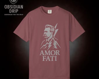 Nietzsche Graphic Tee - Amor Fati Philosophy Shirt