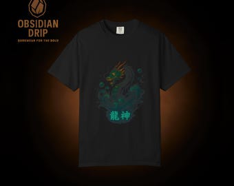 Ryujin Dragon T-Shirt – Japanese Mythology Dark Tee