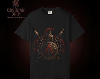 Spartan Shield T-Shirt - Ancient Greece History Tee, Minimalist Design