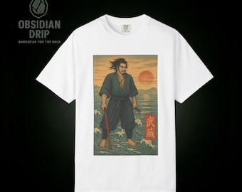 Musashi Swordsman T-Shirt – Minimalist Japanese Samurai Tee