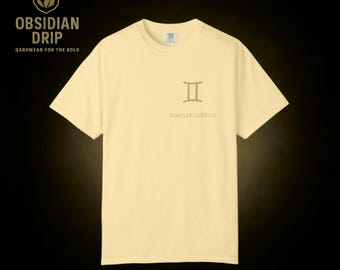 Gemini Zodiac Sign T-Shirt – Modern Astrology Tee, Ethically Sourced