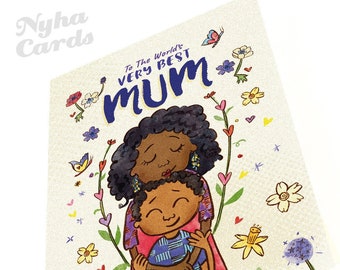 World's Best Mum, Mother's Day Card, Happy Mother's Day, Card for Her, Mum Card, Mother's Day Card Mom day Card, Asian Mum, From Son, Mum