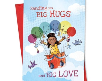 Big Love, Big Hugs, Thinking of You Card, Love You Card, Birthday Card, Well Done, Congratulations, Teacher Appreciate