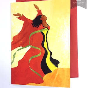né pour voler - carte d'art | femme noire | carte pour la fête des mères | Afro-américaine | Carte pour maman | Carte vierge | carte afrocentrique | Cartes noires