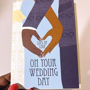 Biglietto di nozze afroamericano, biglietti di nozze per coppie nere, congratulazioni per il tuo matrimonio, biglietti per il giorno delle nozze, biglietti di nozze neri