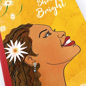 Opbeurende kaart zwarte vrouw - Afrikaanse kunstkaart voor haar, bemoedigende kaarten, zwarte verjaardagskaart, inspirerende kaart voor zus of vriend