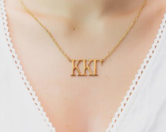 Kappa Kappa Gamma Nameplate Necklace - Sorority Necklace - Greek Life - Sorority Jewelry - Gifts for Big - Gifts for Little - Bid Day Gifts