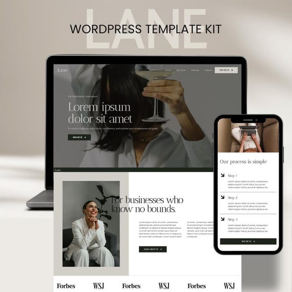 Modern WordPress Elementor Website Template: Business Coach Website Design