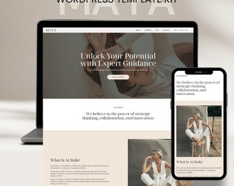 MAYA WordPress Elementor Template: Neutral Website Design for Coaches