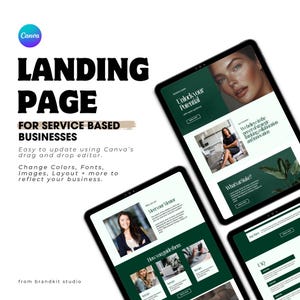 Plantilla de página de ventas de Canva, página de ventas de cursos de coaching, plantilla de sitio web editable de Canva, plantillas de páginas de ventas para empresas de coaching