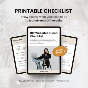 Kit de lançamento de site faça você mesmo, lista de verificação de site, pasta de trabalho de planejamento de site, planejador de conteúdo, modelo de lançamento de site para Canva