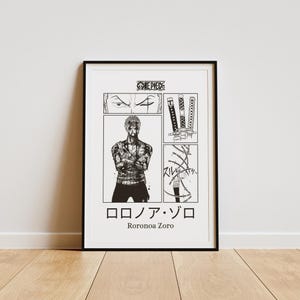 Roronoa Zoro Manga Style Poster
