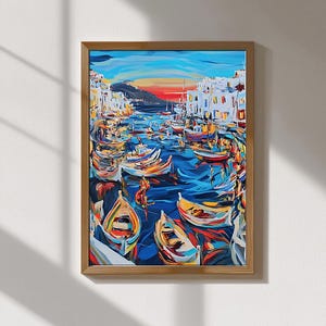 Mykonos Prints – Greek Island Wall Art, Santorini Blue & White Decor, Coastal Travel Photography, Mediterranean Home Decor