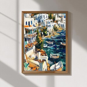 Mykonos Prints – Greek Island Wall Art, Santorini Blue & White Decor, Coastal Travel Photography, Mediterranean Home Decor