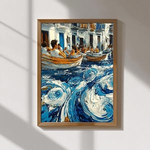 Mykonos Prints – Greek Island Wall Art, Santorini Blue & White Decor, Coastal Travel Photography, Mediterranean Home Decor