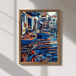 Mykonos Prints – Greek Island Wall Art, Santorini Blue & White Decor, Coastal Travel Photography, Mediterranean Home Decor