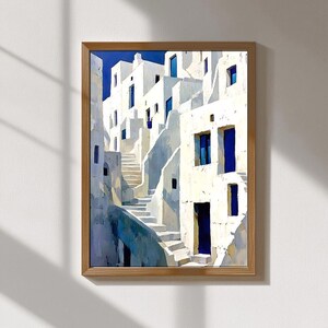 Mykonos Prints – Greek Island Wall Art, Santorini Blue & White Decor, Coastal Travel Photography, Mediterranean Home Decor
