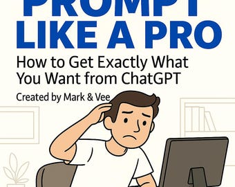 Prompt Guide for ChatGPT | AI Prompt Book | Digital Download | ChatGPT Tool | Prompt Like a Pro | AI Content Creation Tips