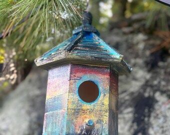 Casa de pájaros pintada a mano: Un atardecer en Key West