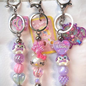 Keychain Charm- Cute Acrylic Charm| Bag Accessory| Cute Bag Clip|Aesthetic Gift Idea
