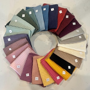 100% cotton washcloths for kitchen or bath. Great for gift baskets