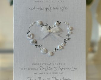 Tarjeta de boda personalizada, tarjeta de boda hecha a mano a medida, tarjeta de boda de lujo, tarjeta de felicitación para los novios. Tarjeta para cualquier tipo de relación.