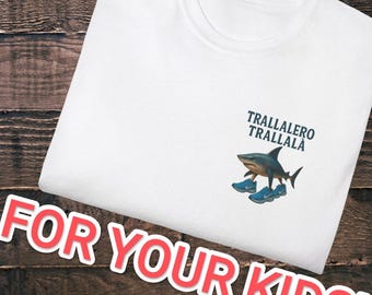 Custom Kids T Shirt Personalized with Name Text Image Drawing or Viral Italian Meme Funny Shirt for Boys Girls Gift Idea for Children