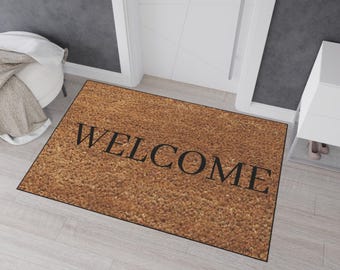 Custom Doormat with Name or Quote | Personalized Mat for Home, Office, Store or Any Space | Unique Gift Idea | Handmade Decor