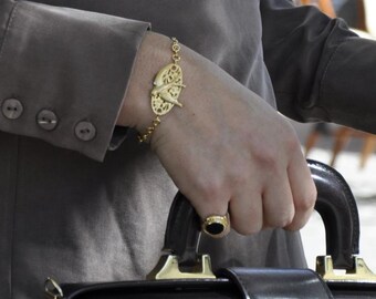 Prezent dla kobiet, Bransoletka z ptakiem, Złota bransoletka z jaskółką, Delikatna bransoletka z ptakiem, Ręcznie robiona bransoletka z łańcuszkiem, Bransoletka z zawieszką z ptakiem, Biżuteria z zawieszką