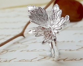 Handmade Silver Leaf Ring, Greek Goddess Ring,