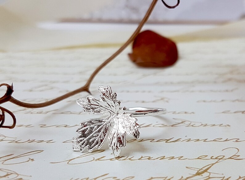 Woodland Jewelry Handmade Silver Leaf Ring Handmade Jewelry Fall Wedding Jewelry Nature Inspired Jewelry Greek Goddess Ring