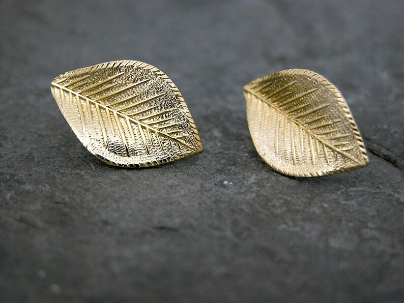 Wedding Gold Grecian Leaf Earrings, Grecian Goddess Stud Earrings, Leaf Stud Earrings, Greek Goddess Earrings, Bridesmaid Bridal Earrings image 3