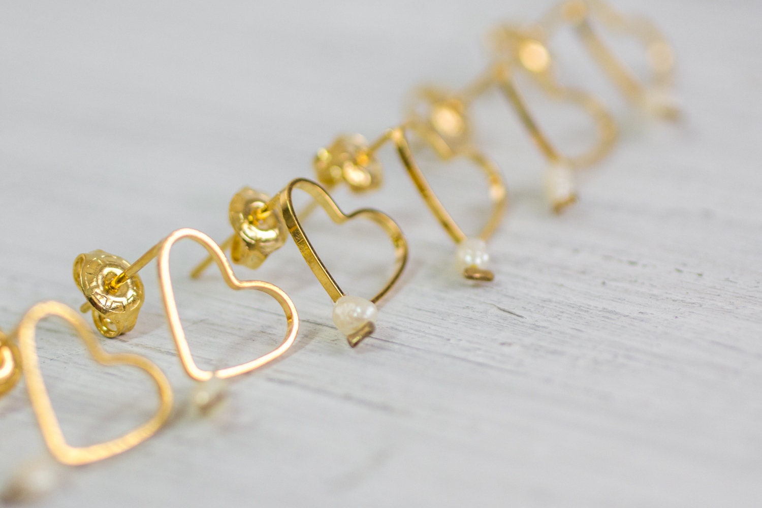 9ct Real Yellow Gold 2mm Extra Tiny Heart Stud Earrings – Andralok, Gift Boxed