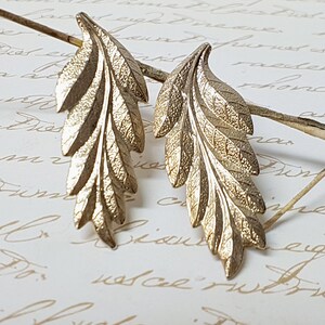 Gold Leaf Earrings, Gold Leaf Studs,Nature Leaves Earrings, Gold Drop Earrings, Bridal Earrings, Grecian Earrings, Wedding Studs Earrings