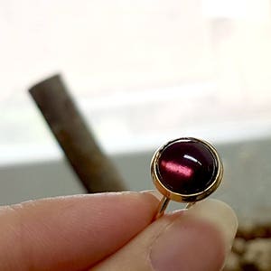 Amethyst Ring Gold, Februar Birthstone Ring, Amethyst Statement Ring, Gold Edelstein Ring, Stein Goldring, Boho Schmuck Statement Ring