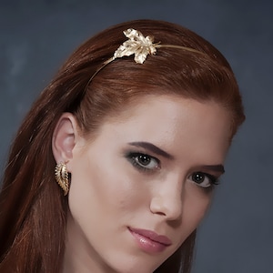 Leaf headband, Gold Headpiece, Bridal headpiece, leaf headpiece, Bohemian Bride, woodland, bridal gold headband, Grecian Goddess Headband