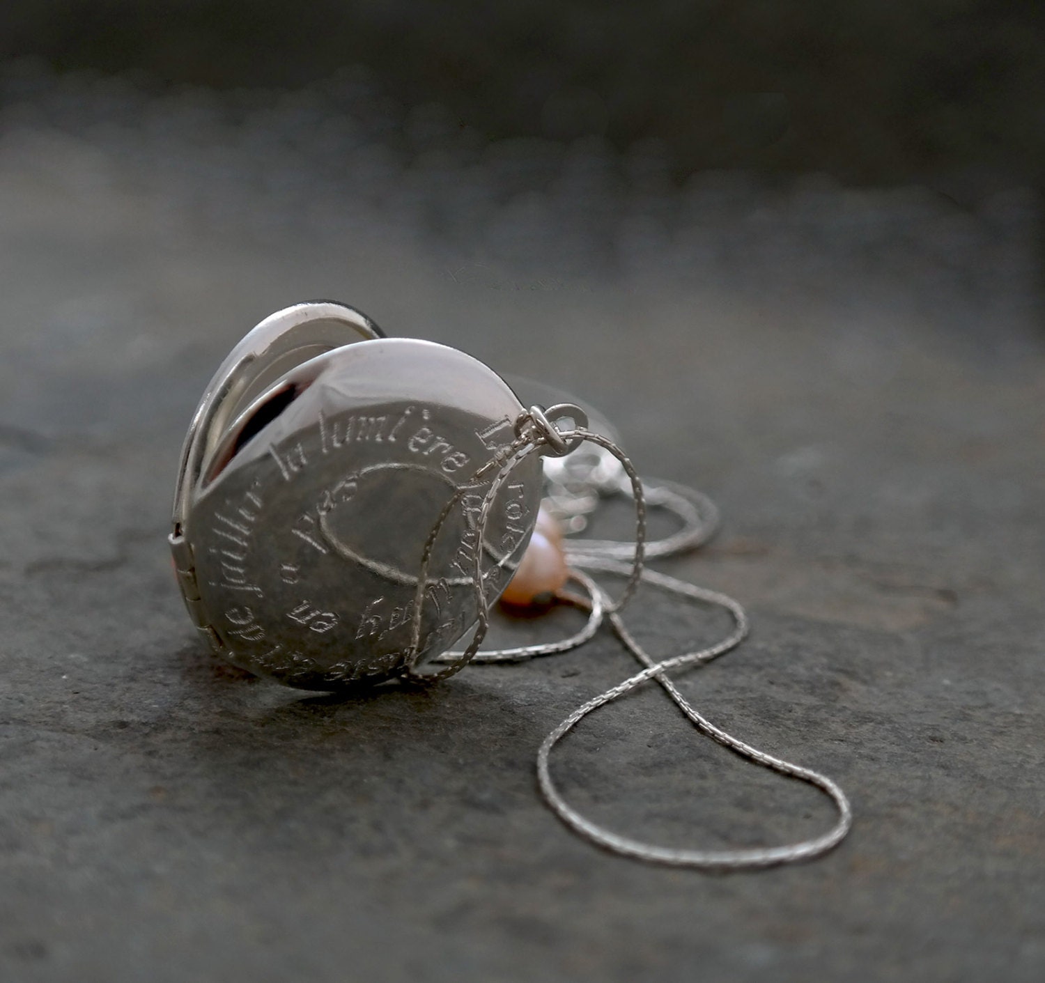 Initial Locket, Silver Locket Pendant, Personalized Locket, Unique ...