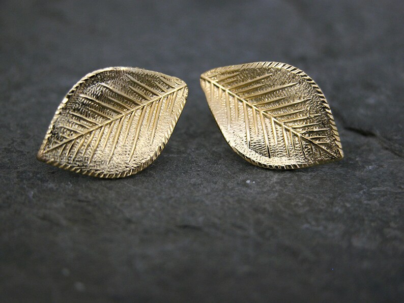 Wedding Gold Grecian Leaf Earrings, Grecian Goddess Stud Earrings, Leaf Stud Earrings, Greek Goddess Earrings, Bridesmaid Bridal Earrings image 1