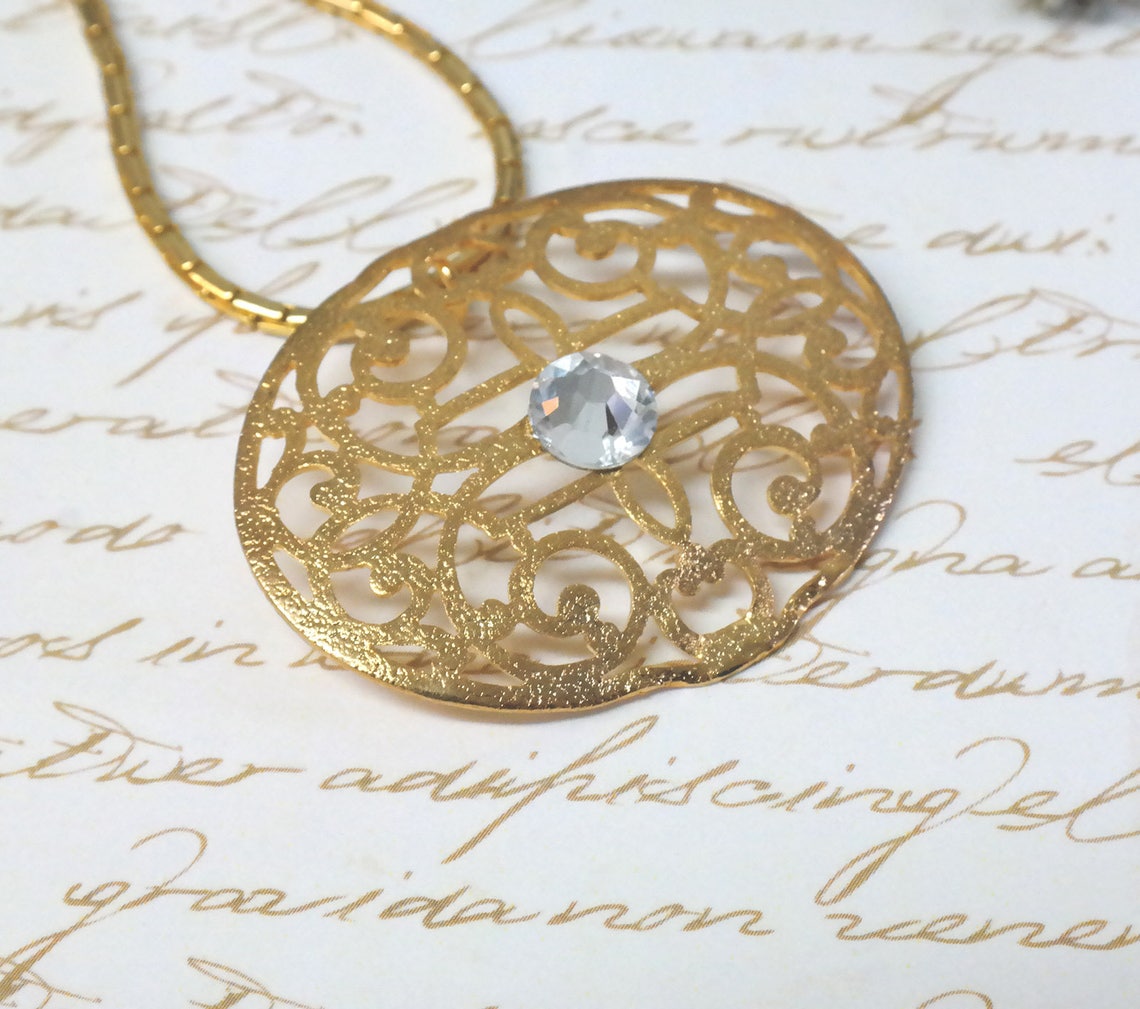 Gold Necklace Gold Statement Necklace Gold Jewelry New York - Etsy