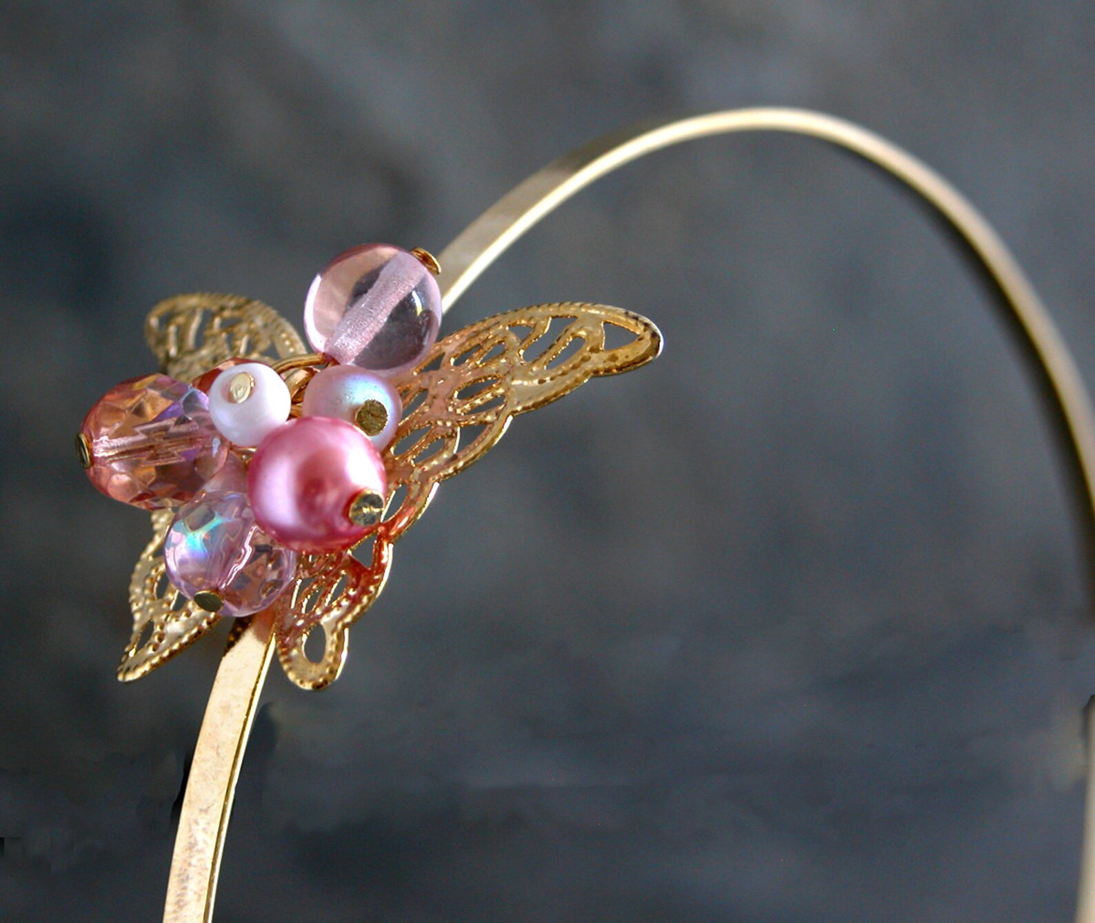 Pink Butterfly Tiara Butterfly Headband Butterfly Crown Etsy