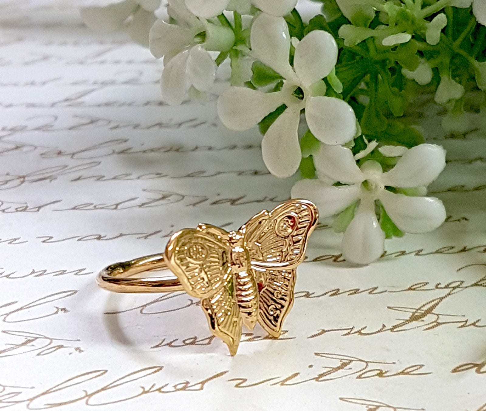 Yellow Sapphire & Diamond Triple Butterfly Ring | Lee Michaels Fine Jewelry